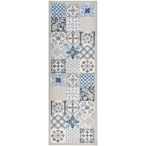 Tapis de sol de cuisine lavable | Tapis de salon Tapis d'entrée Mosaïque 60x180 cm 52150 - Multicolore
