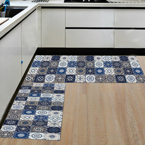 Tapis de sol de cuisine moderne 2PCS 40x60cm + 40x120cm