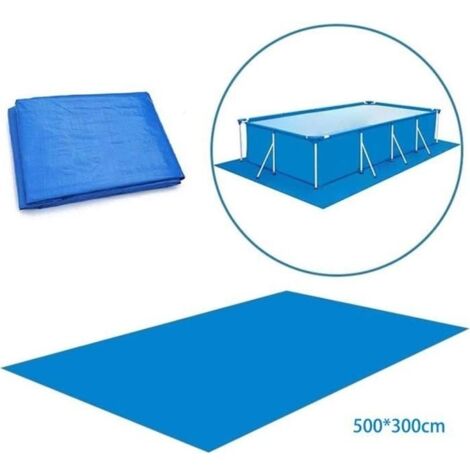 Tapis de sol de piscine - Bleu - Rectangulaire