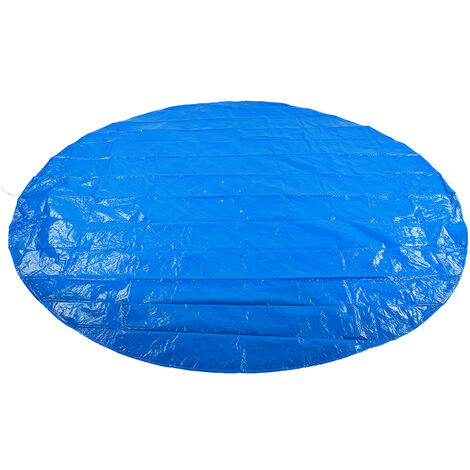 Tapis de Sol de Piscine, Couverture de Piscine Forme Ronde PE Etanche la Pluie Etanche la poussire Couverture de Piscine Accessoires de Tissu de Protection pour piscines Bleu(210cm)