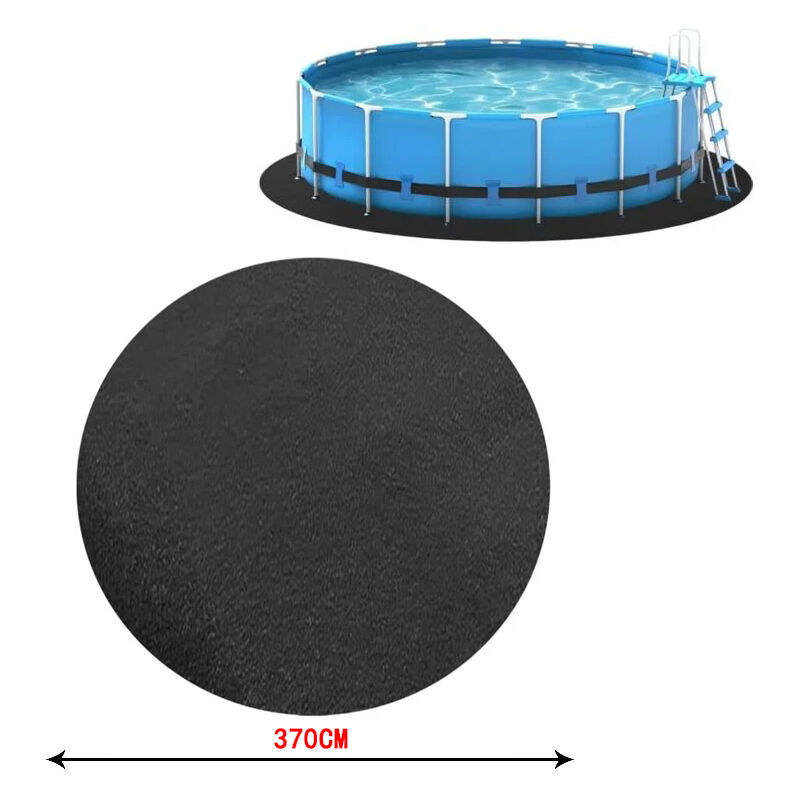 Aiperq - Tapis De Sol De Piscine, , Tapis Piscine Hors Sol, Tapis De Piscine Rond pour Rayures par Perforation, Diamètre 3,7 m