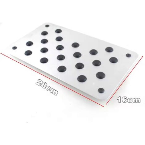 Tapis de sol de voiture en alliage d'aluminium sans moquette pour pédales.