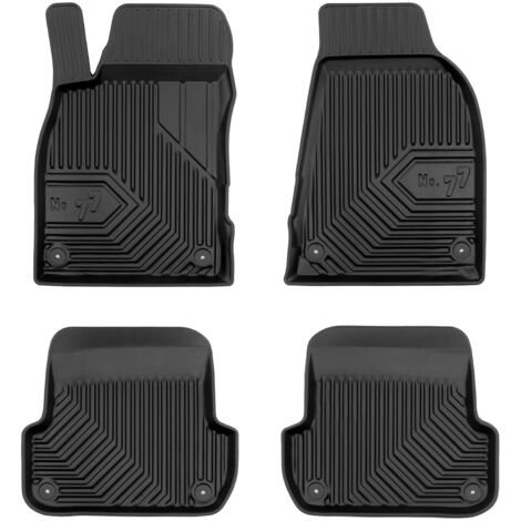 Tapis de Sol de Voiture No.77 pour Audi A4 / RS4 / S4 B7 2004-2008 TPE Noir 4Pcs