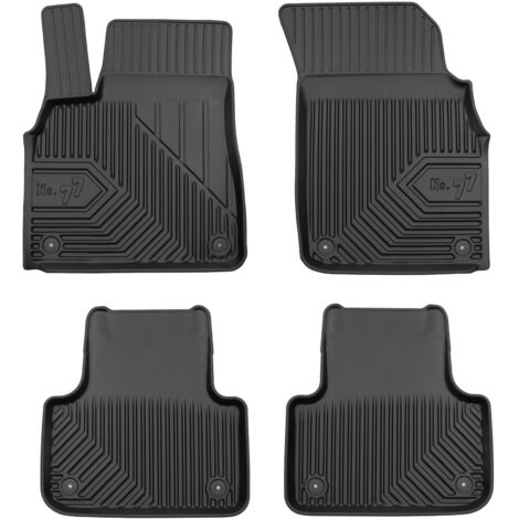 Tapis de Sol de Voiture No.77 pour Audi Q8 2018-2025 TPE Antidérapant Noir 4Pcs