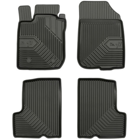 Tapis de Sol de Voiture No.77 pour Dacia Duster I 2010-2013 Pre-FL TPE Noir 4Pcs