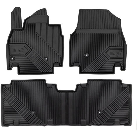 Tapis de Sol de Voiture No.77 pour Kia EV9 2023-2025 TPE Antidérapant Noir 3Pcs