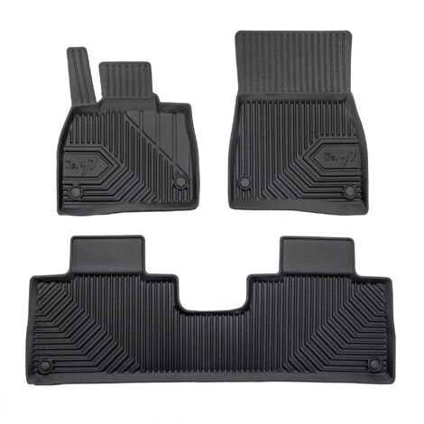 Tapis de Sol de Voiture No.77 pour Mercedes-Benz EQS SUV 2022-2025 TPE Noir 3Pcs