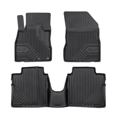 Tapis de Sol de Voiture No.77 pour Nissan Note II 2012-2017 Pre-FL TPE Noir 3Pcs