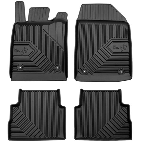 Tapis de Sol de Voiture No.77 pour Opel Vectra C Berline 2002-2008 TPE Noir 4Pcs