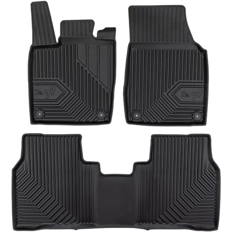 Tapis de Sol de Voiture No.77 pour VW ID.7 2023-2025 TPE Antidérapant Noir 3Pcs