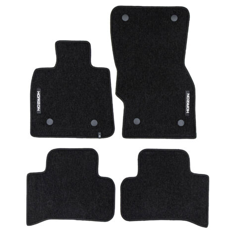 Tapis de Sol de Voiture pour Alfa Romeo Stelvio 2016-2025 Velours Noir 4Pcs