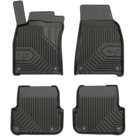 Tapis de Sol de Voiture pour Audi A6 C6 2006-2011 FL TPE Antidérapant Noir 4Pcs
