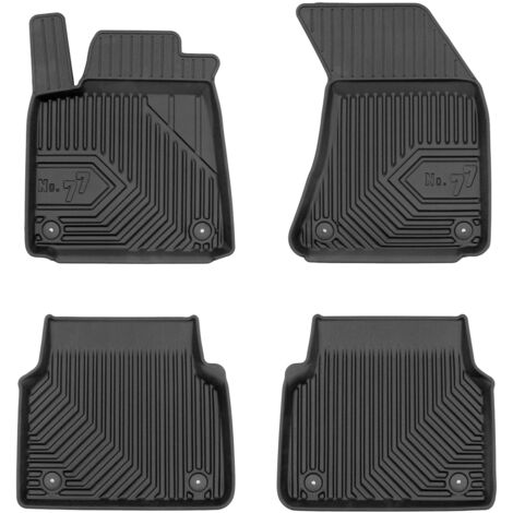 Tapis de Sol de Voiture pour Audi A8 2009-2017 sauf version longue TPE Noir 4Pcs