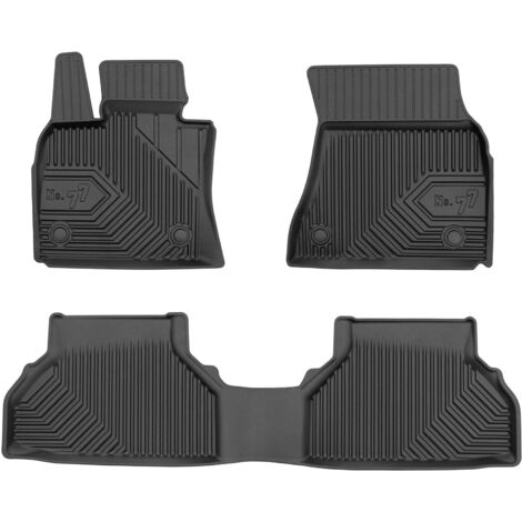 Tapis de Sol de Voiture pour BMW X6 E71 2007-2014 TPE Antidérapant Noir 3Pcs
