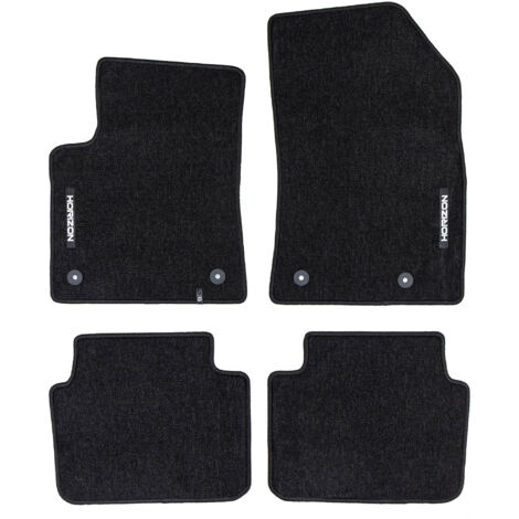 Tapis de Sol de Voiture pour Citroen C3 Aircross 2017-2024 Velours Noir 4Pcs