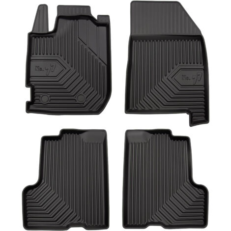 Tapis de Sol de Voiture pour Dacia Duster II 2017-2021 Pre-FL TPE Noir 4Pcs