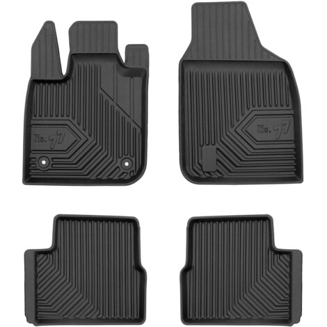 Tapis de Sol de Voiture pour Fiat 500E II 2020-2025 TPE Antidérapant Noir 4Pcs