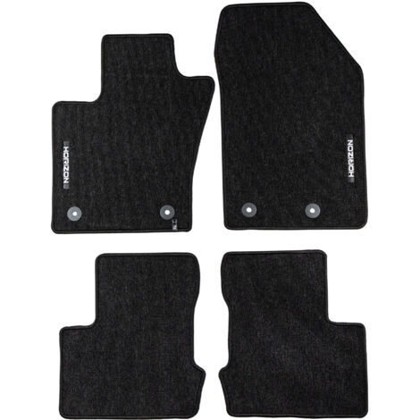 Tapis de Sol de Voiture pour Fiat 500X 2014-2018 Pre-FL Velours Noir 4Pcs