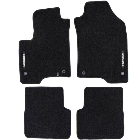 Tapis de Sol de Voiture pour Fiat Panda III Hybrid 2020-2025 Velours Noir 4Pcs
