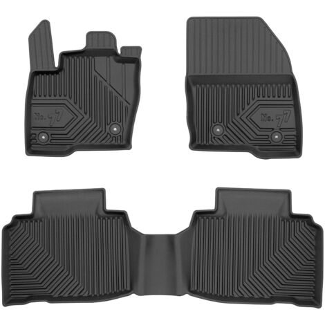 Tapis de Sol de Voiture pour Ford Edge II 2014-2024 TPE Antidérapant Noir 3Pcs