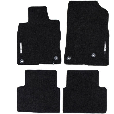 Tapis de Sol de Voiture pour Honda Civic XI Hybrid 2021-2025 Velours Noir 4Pcs