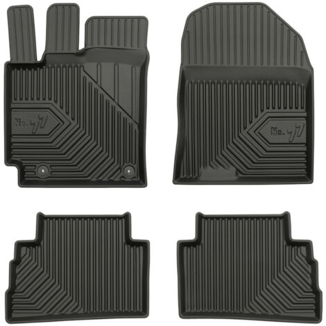 Tapis de Sol de Voiture pour Hyundai Kona I 2017-2023 TPE Imperméable Noir 4Pcs