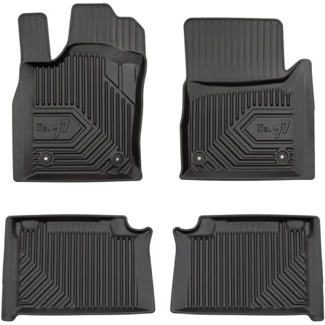 Tapis de Sol de Voiture pour Jeep Grand Cherokee IV 2016-2021 FL TPE Noir 4Pcs