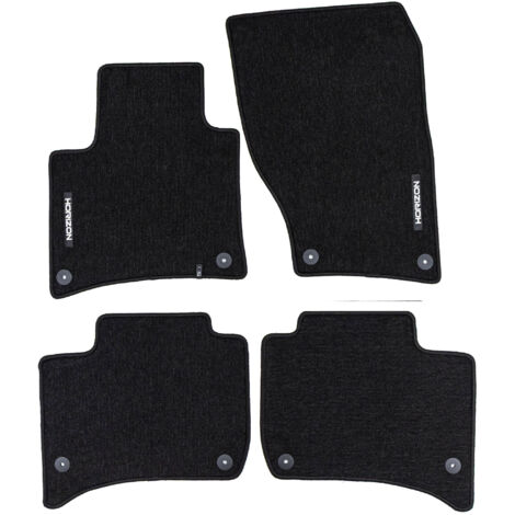 Tapis de Sol de Voiture pour Porsche Cayenne II 2010-2017 Velours Noir 4Pcs