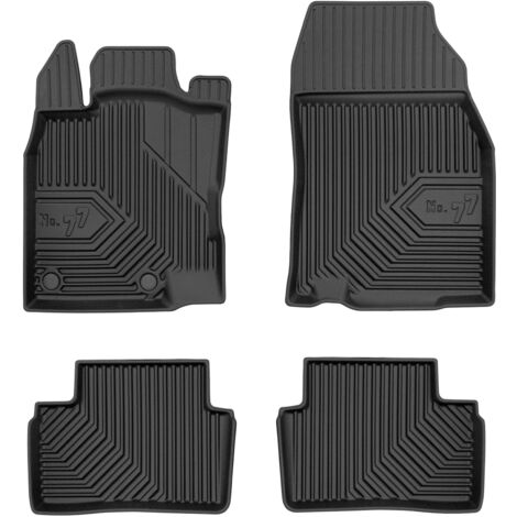 Tapis de Sol de Voiture pour Renault Kadjar 2015-2022 TPE Imperméable Noir 4Pcs