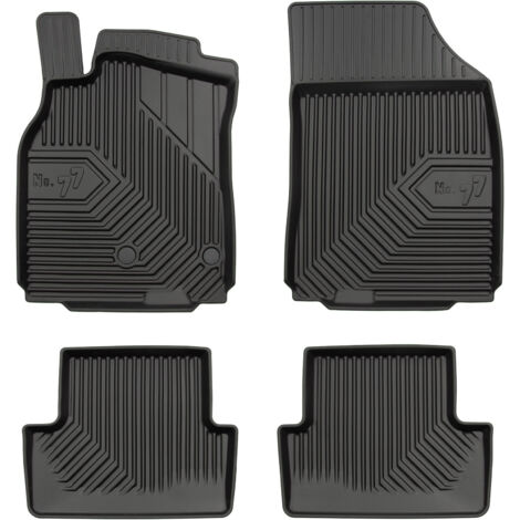 Tapis de Sol de Voiture pour Renault Megane III 2008-16 sauf Coupé TPE Noir 4Pcs