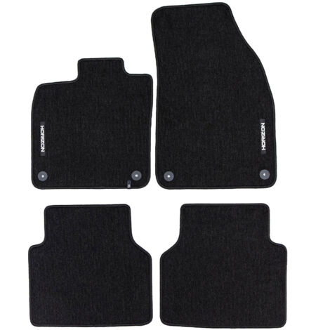 Tapis de Sol de Voiture pour Skoda Enyaq iV Suv 2020-2025 Velours Noir 4Pcs