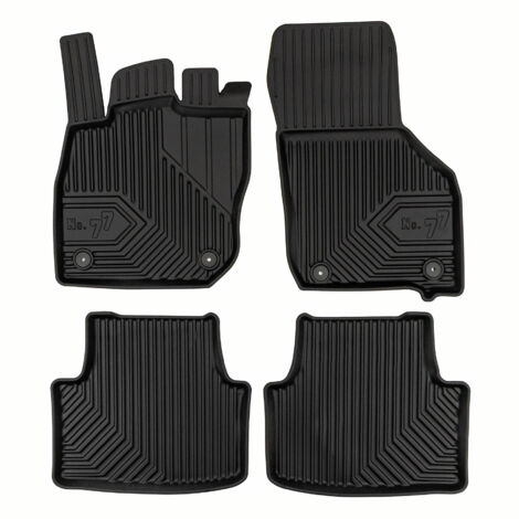 Tapis de Sol de Voiture pour Skoda Octavia IV Mild Hybrid 2019-25 TPE Noir 4Pcs