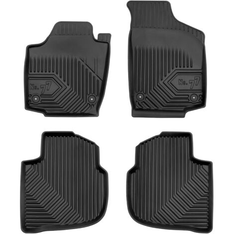 Tapis de Sol de Voiture pour Skoda Rapid 2012-2019 TPE Antidérapant Noir 4Pcs