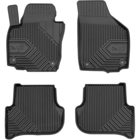 Tapis de Sol de Voiture pour Skoda Yeti 2009-2017 TPE Antidérapant Noir 4Pcs