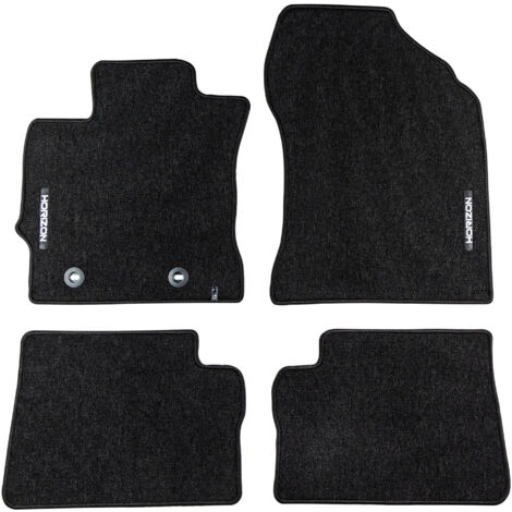 Tapis de Sol de Voiture pour Toyota Auris II 2012-2018 Velours Durable Noir 4Pcs