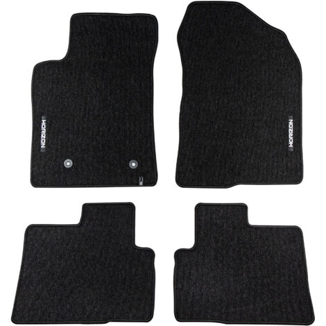 Tapis de Sol de Voiture pour Toyota Corolla Verso II 2004-2009 Velours Noir 4Pcs