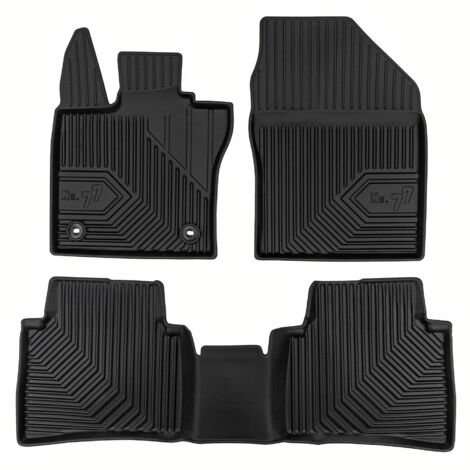 Tapis de Sol de Voiture pour Toyota Prius V 2023-2025 TPE Imperméable Noir 3Pcs