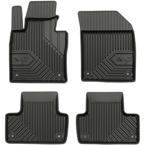 Tapis de Sol de Voiture pour Volvo XC60 II 2017-2025 TPE Antidérapant Noir 4Pcs