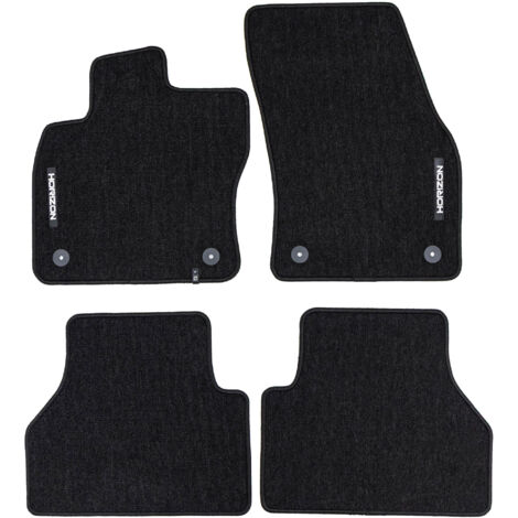 Tapis de Sol de Voiture pour VW Caddy IV California 2022-2025 Velours Noir 4Pcs