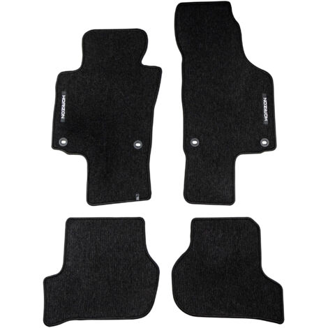 Tapis de Sol de Voiture pour VW Golf Plus 2005-2014 Velours Imperméable 4Pcs