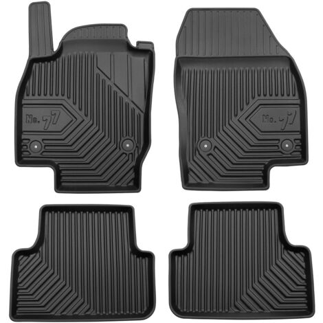 Tapis de Sol de Voiture pour VW T-Cross 2018-2025 TPE Antidérapant Noir 4Pcs