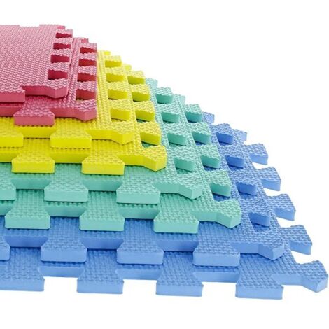 Tapis De Sol Emboîtables - Tapis D'Exercice Et De Jeu En Mousse EVA - 8 Pièces 30 X 30 X 1 Cm - Pour Gym Intérieure Ou Extérieure Enfants Et Adultes