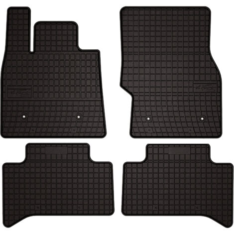 Tapis de sol en caoutchouc pour : Alfa Romeo Stelvio 2x4 (2WD) SUV (2016-) - noirs, sur mesure