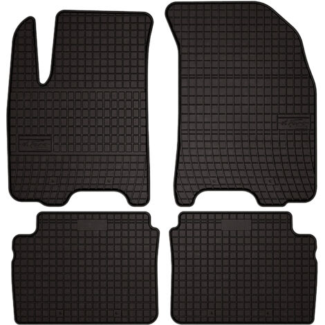 Tapis de sol en caoutchouc pour : Chevrolet Kalos, berline et hatchback (2004-2007) - noirs, sur mesure