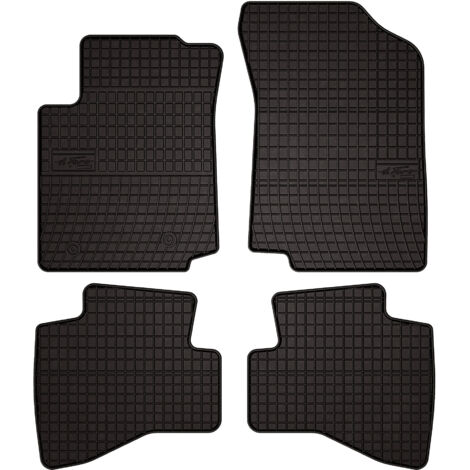 Tapis de sol en caoutchouc pour : Citroën C1 II (2014-2022) - noirs, sur mesure