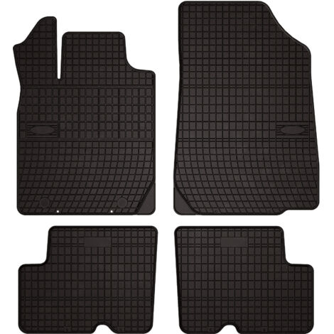 Tapis de sol en caoutchouc pour : Dacia Duster I SUV - avant restylage (2010-2013) - noirs, sur mesure