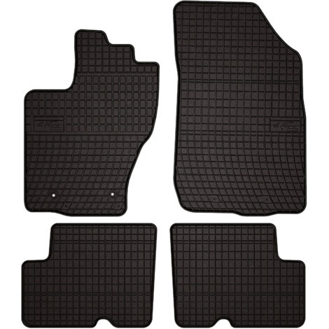 Tapis de sol en caoutchouc pour : Dacia Duster I SUV - restylage (2014-2017) - noir, sur mesure