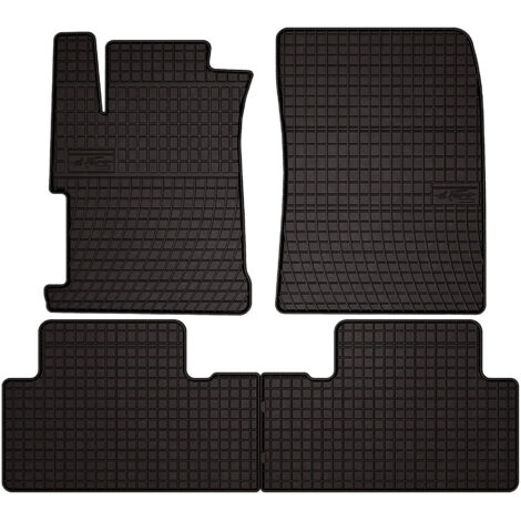 Tapis de sol en caoutchouc pour : Honda Civic IX berline (2011-2016) - noirs, sur mesure