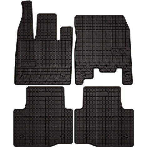 Tapis de sol en caoutchouc pour : Jaguar I-Pace SUV (avec extincteur côté passager) (2019-) - noirs, sur mesure