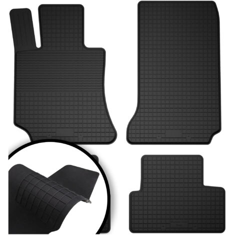 Tapis de sol en caoutchouc pour : Mercedes Classe C W205 avec repose-pieds, break, berline (2015-)